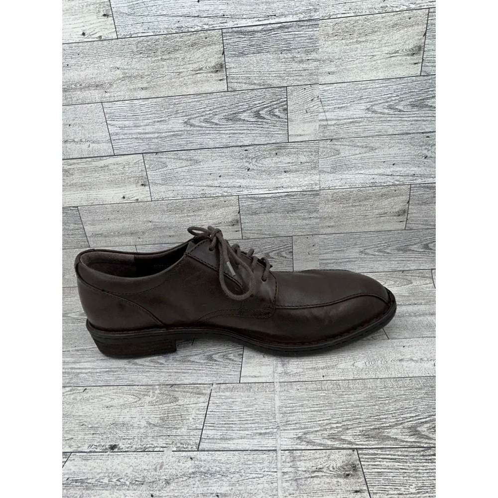 Born Mens Brown Leather Bicycle Toe Oxford Dress Shoes H14052 Size‎ 11.5M